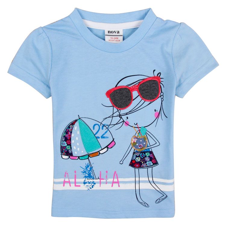 2017 Girl T Shirts Nova Children'S Clothing 2016 Summer New Fashion