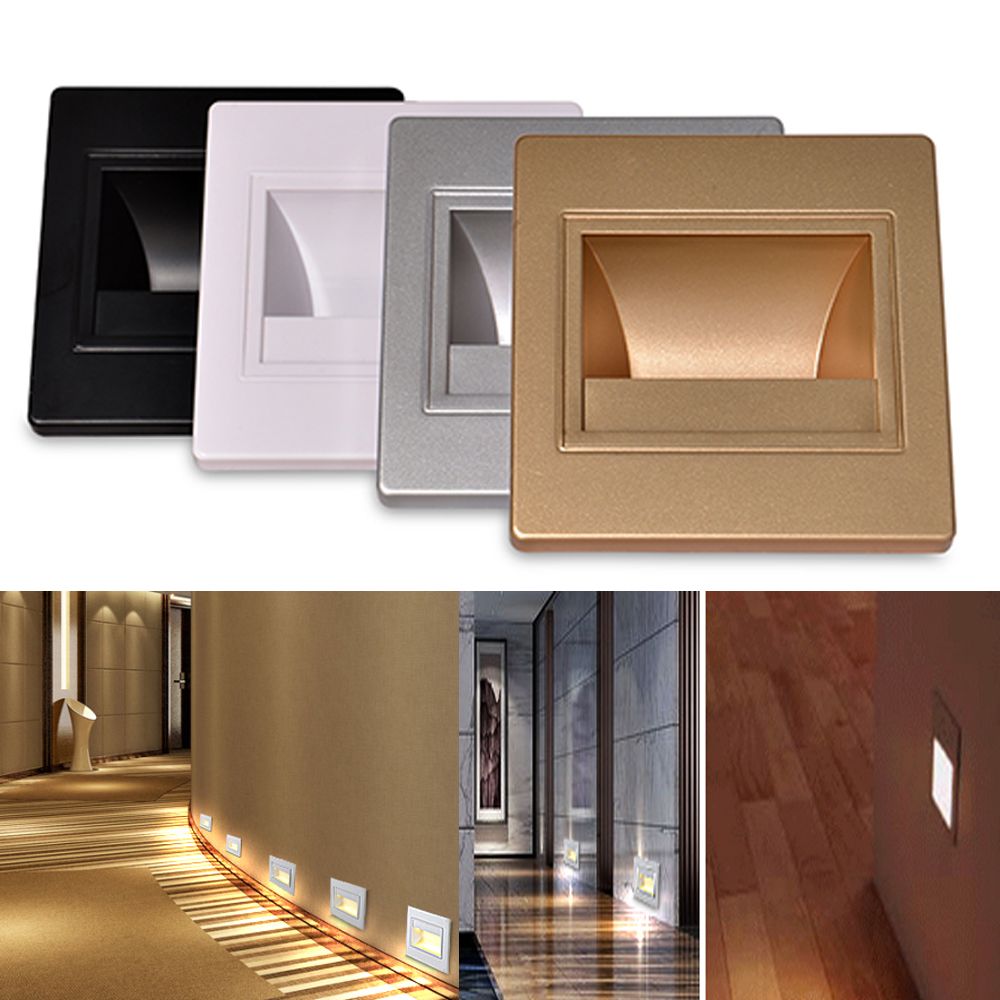 2017 85 265v Led Wall Plinth Recessed Stairs Step Lights 1.5w Hotel
