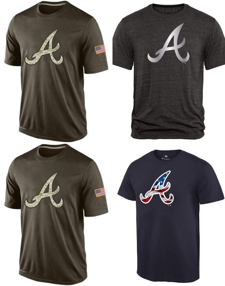 2017 Mlb Atlanta Braves T Shirts 2016 Cheap Baseball Jerseys Platinum Collection Banner Wave