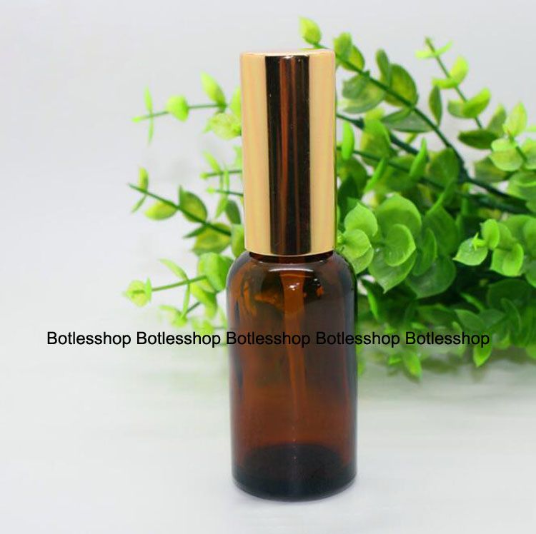 2017 Fast Shipping 30ml Amber Glass Bottle With Lotion Pump Sprayer