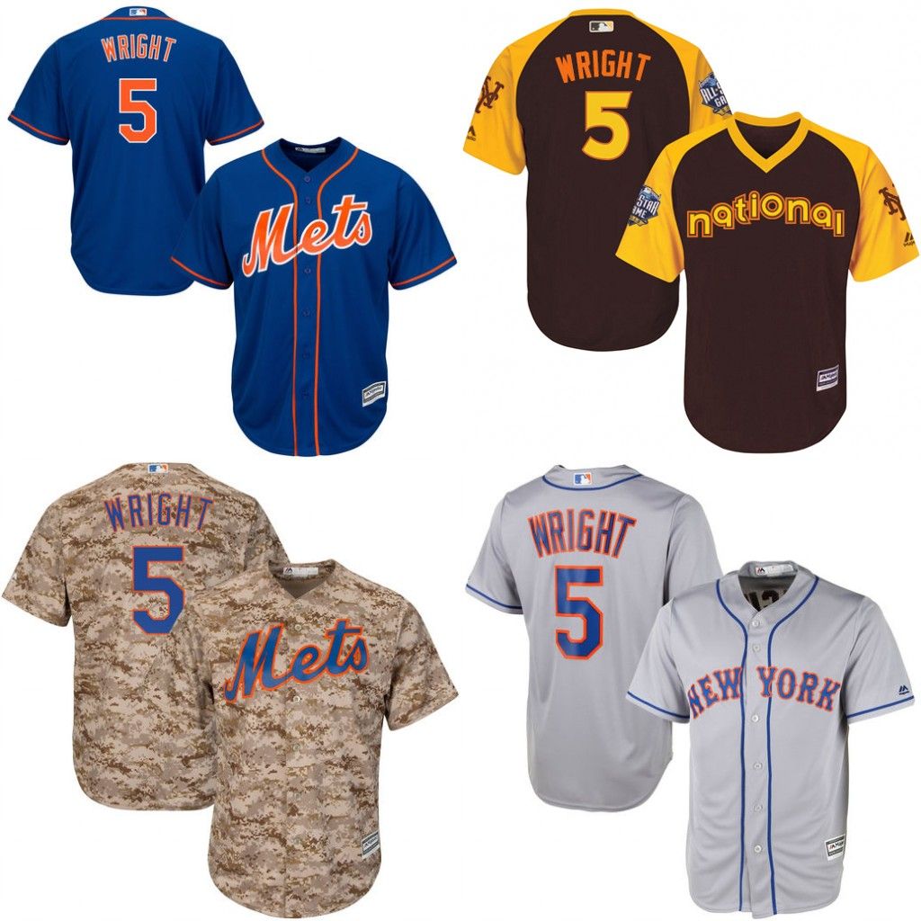 Online Cheap Youth 5 David Wright Jersey New York Mets Jersey Embroidery Logo Cool Base