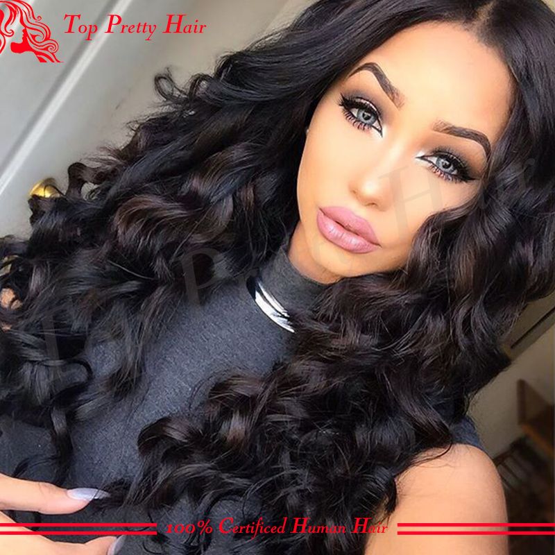 High Quality Grade 8a Glueless Full Lace Wig Virgin Hair Brazilian Body Wave Front Lace Wigs