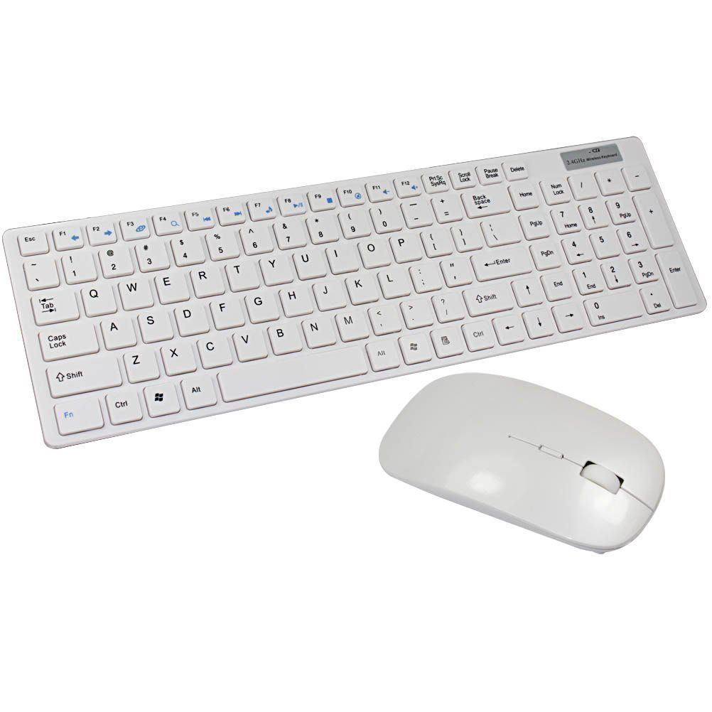 2017 White 2.4g Wireless Keyboard And Mouse Combo For Mac Dell Hp Lenovo Pc Desktop Computer By