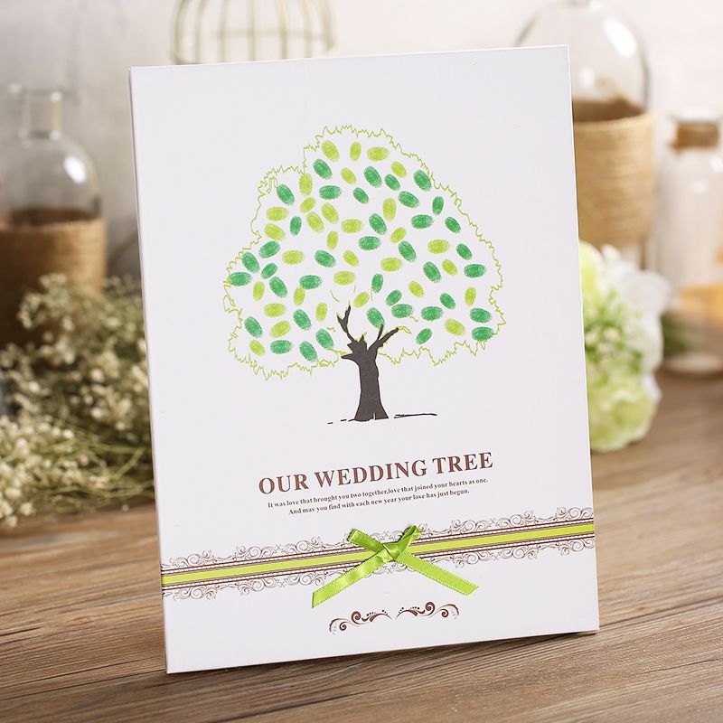 wedding gift book fingerprint love tree creative wedding guests check ...