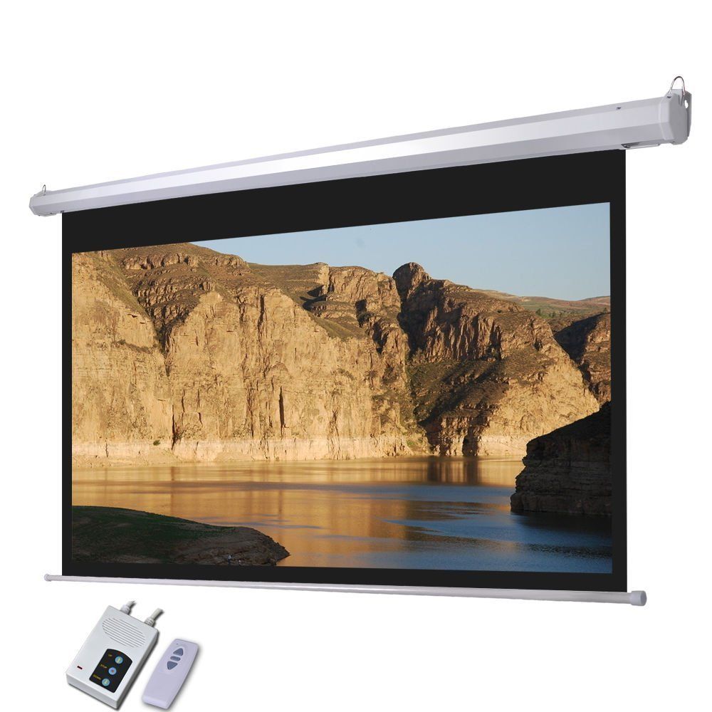 Motorized Projector Screen 100 169 Remote Control Black Matt Movie