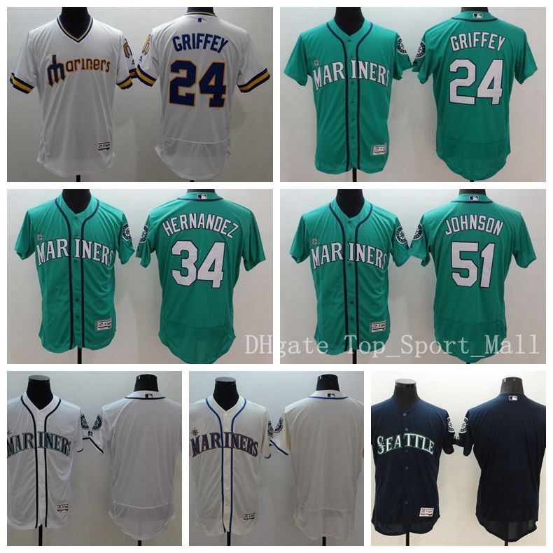 2017 Seattle Mariners Baseball Jerseys 2016 Elite 24 Ken Griffey 51