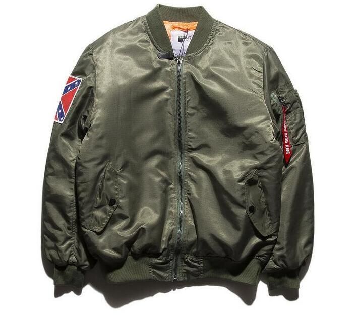 2016 New Fashion Parkas Confederate Civil War Flag Jacket Coat Yeezus