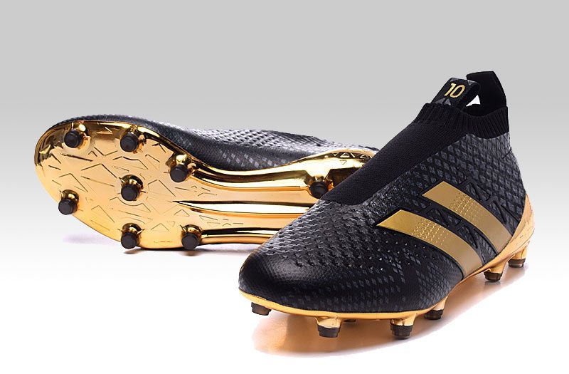2017 2016 Latest Ace 16+ Pure Control Fg Pogboom 10 Black Gold Mens