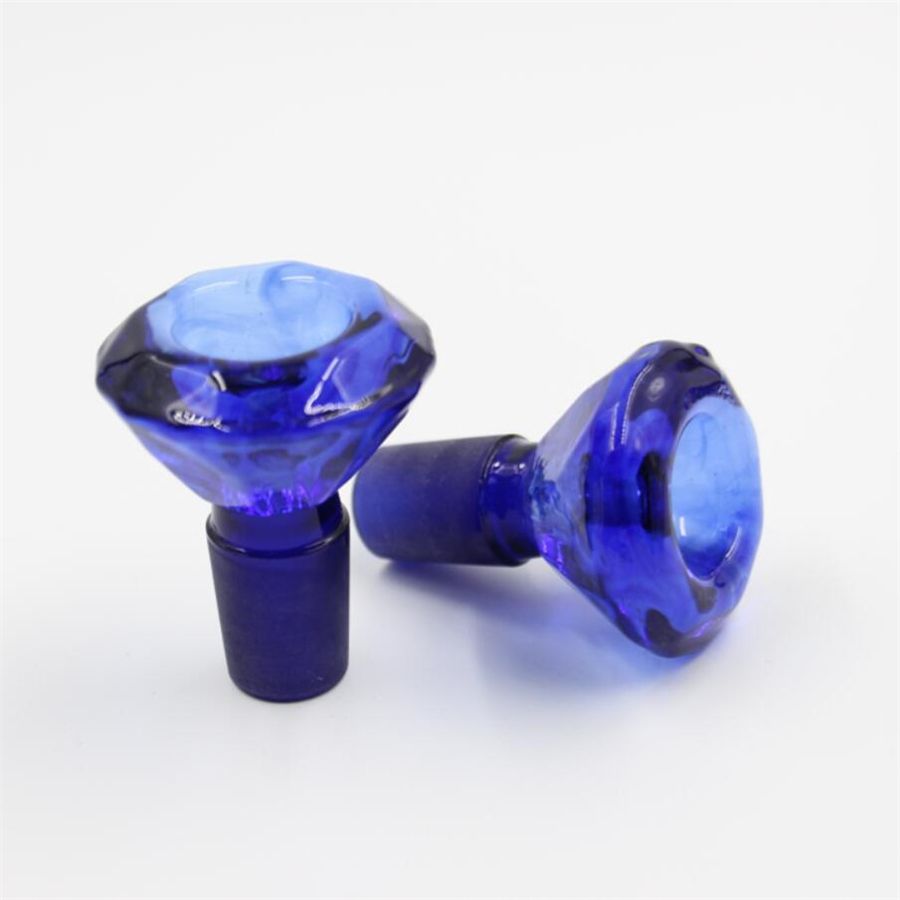 2017 Diamond Shape Glass Bong Bowls 14mm 18mm Male Joint Heady Glass