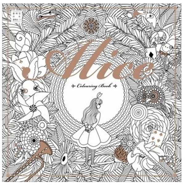 Top Selling 2525cm Alice In Wonderland Colouring Book Secret Garden Style Coloring Relieve Stress Kill Time Graffiti Painting Panting Books