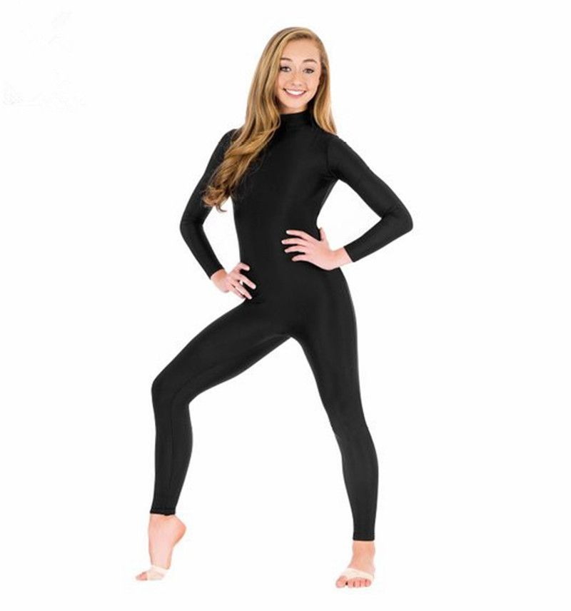 WholesaleBlack Long Sleeve Unitard Women Spandex Lycra Ballet