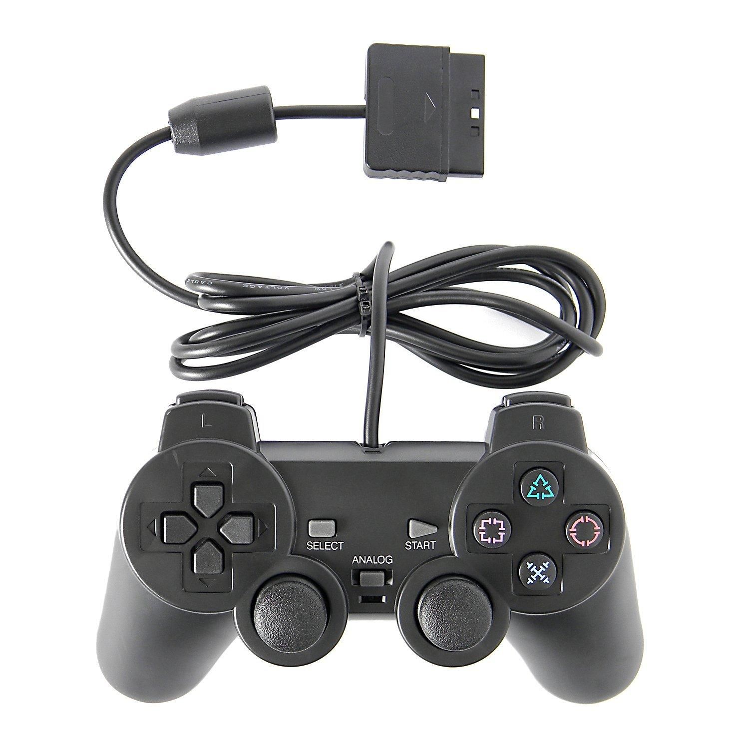 Ps2 Wire Controller For Sony Playstation 2 Black Color Without Retail