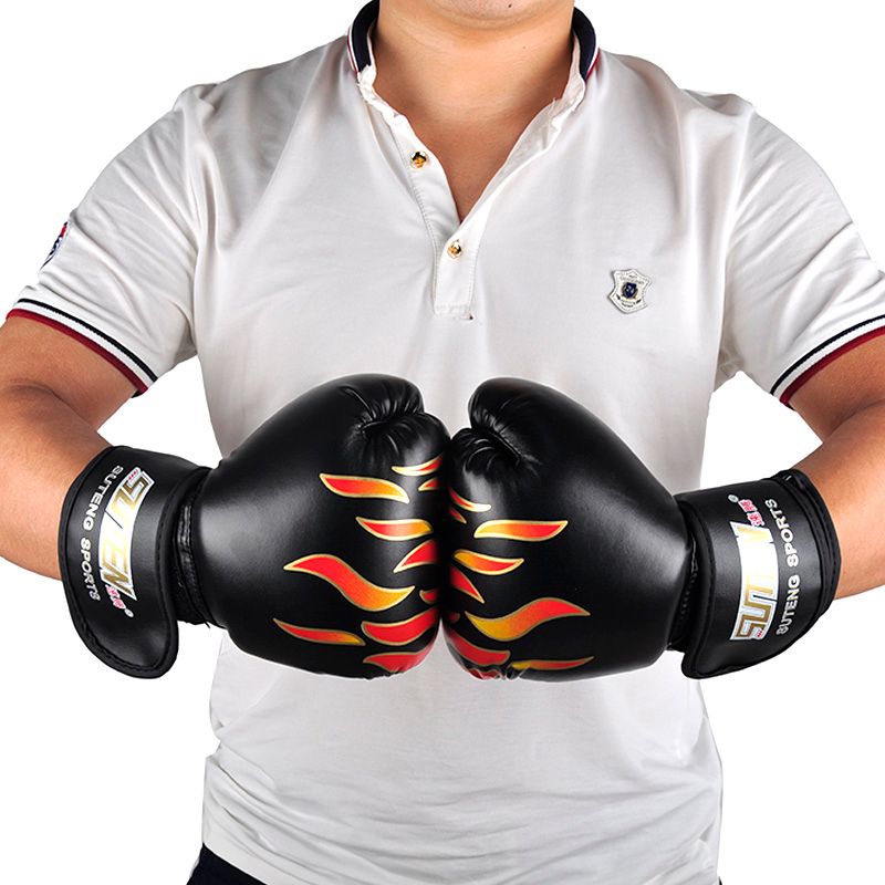 Online Cheap Suten Adult Flame Boxing Gloves Professional Sanda Boxing
