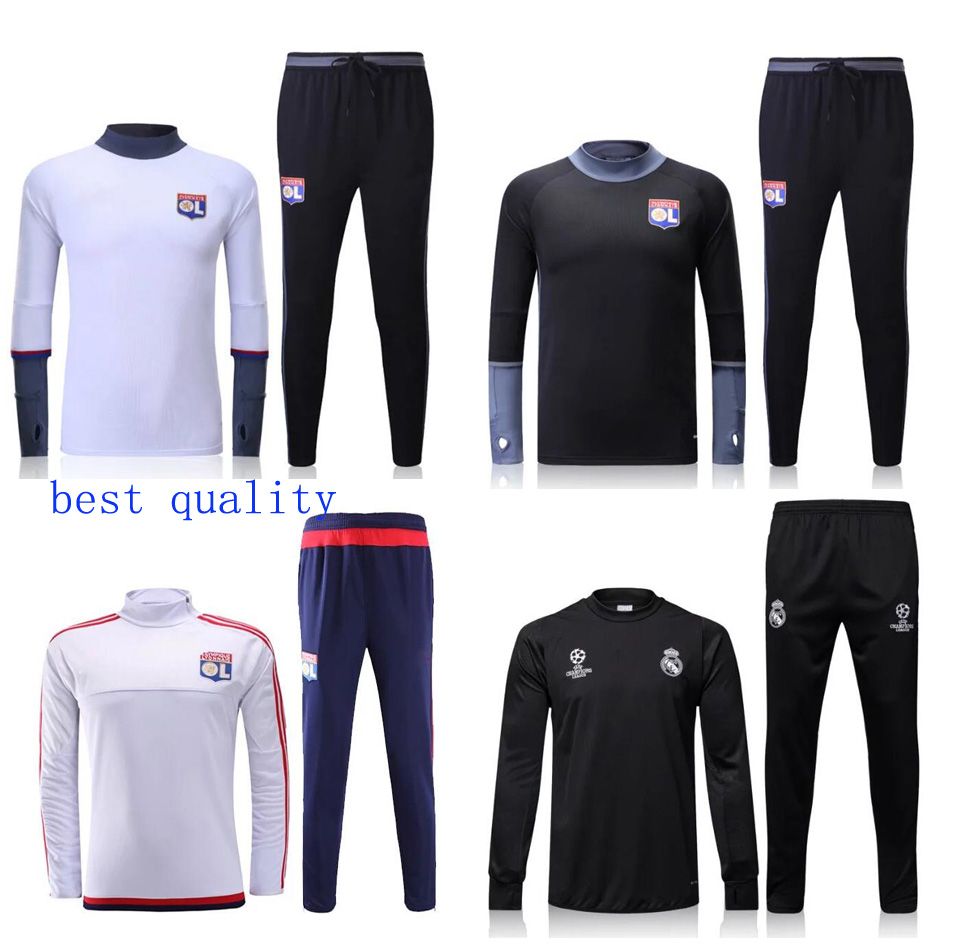 2017 Best Quality Lyon 2015 16 17 Olympique Soccer Tracksuit Lyonnais