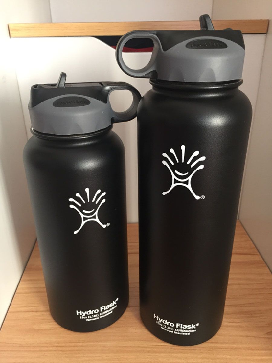 Black Color Hydro Flask Insulated Stainless Steel Water Bottle Wide