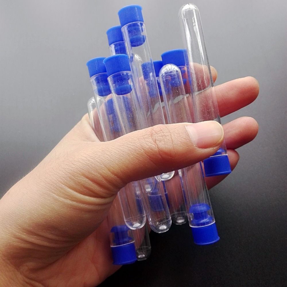 2017 Laboratory Test Tube 12x75 Mm Clear Plastic Test Tubes With Caps