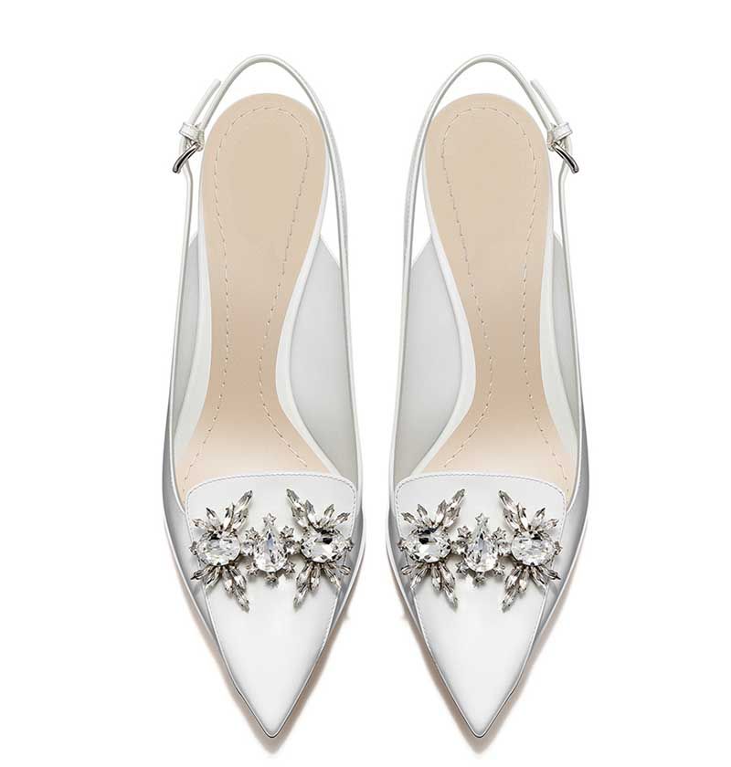 2017 White Bridal Heels Women Pumps Italian Shoes Wedding Shoes For