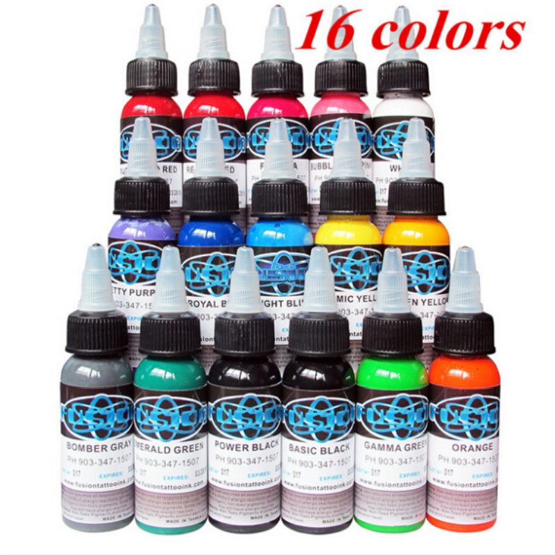 High Quality Fusion Tattoo Ink Set 1 Oz 30ml/Bottle Tattoo Inks Pigment Kit For 3d Makeup Beauty