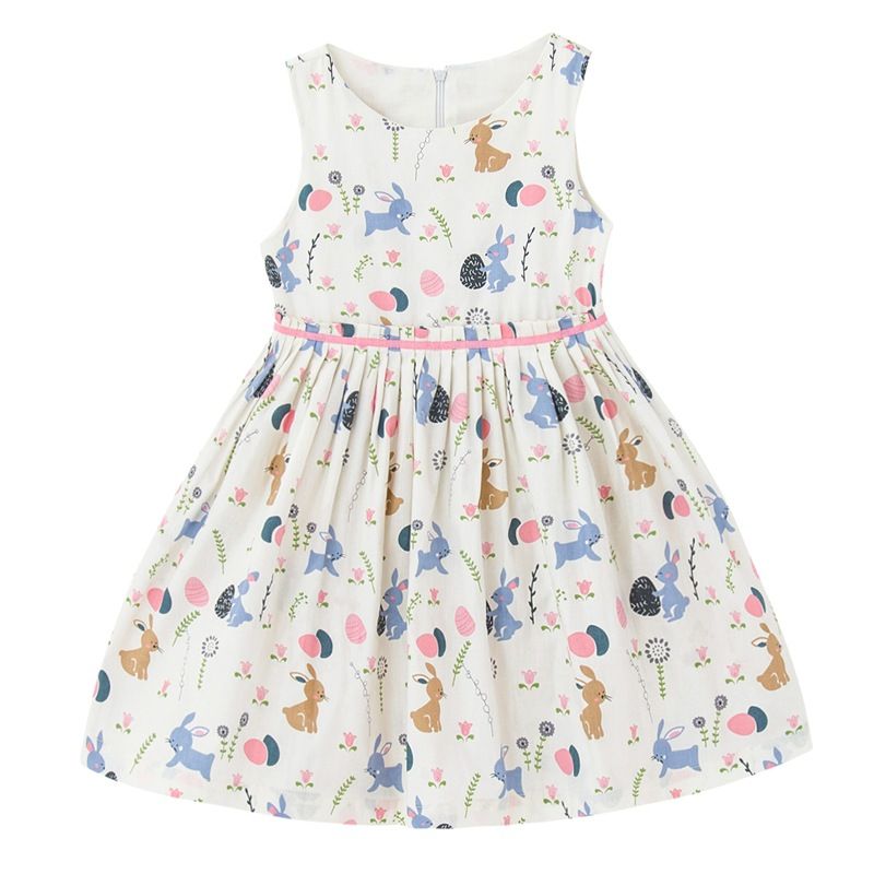 Summer Cute Baby Girls Clothes Western Animal Printed Girls Dresses Bohemian Sleeveless Children