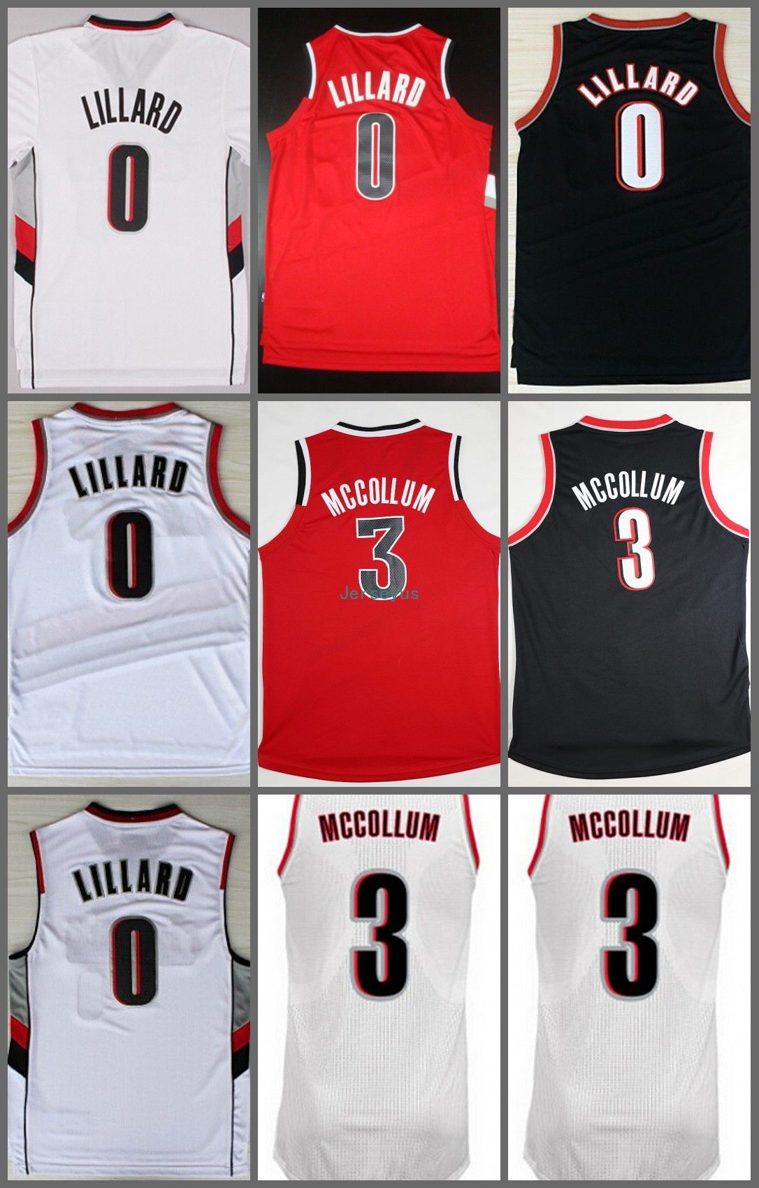 Sale RipCity 0 Damian Lillard Jersey Men 3 C.J. McCollum Shirt Rip City Uniforms Rev 30 New 