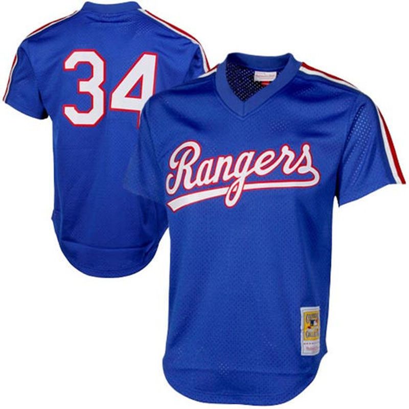 Men's Texas Rangers Jerseys Nolan Ryan Mitchell & Ness Royal 1989