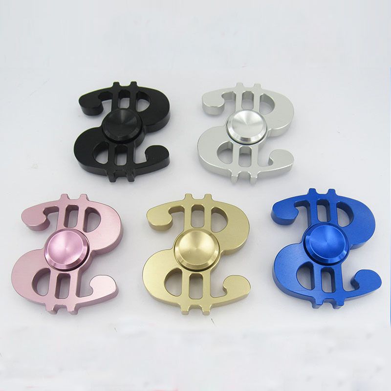Hot Selling Golden Dollar Sign $ Fidget Spinner Edc Toy Decompression Anxiety Toys For Big Kids