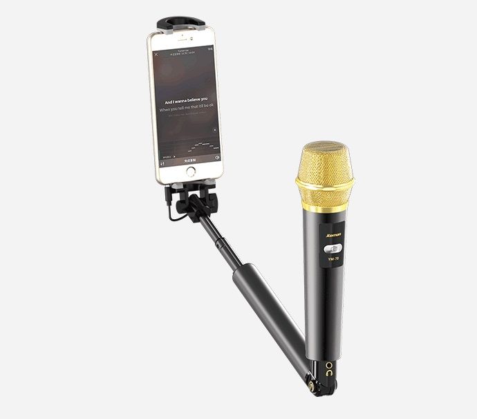 New Microphone Selfie Stick With Mic Voice For Android Phone Iphone