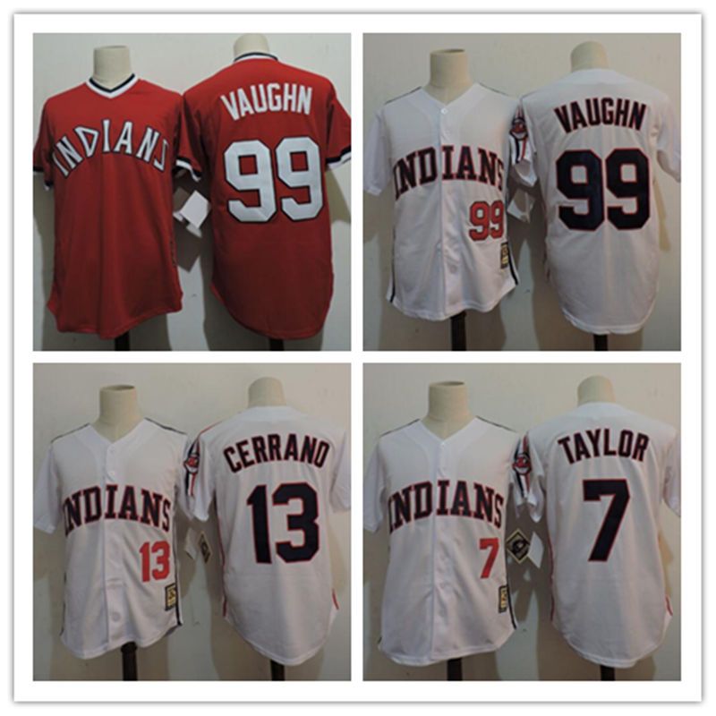 2017 Mens Cheap The Major League Movie Baseball Jersey #99 ...