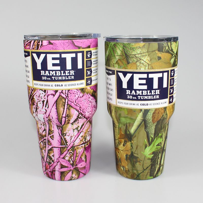 Camouflage YETI 30oz Cups Cooler Stainless Steel Camo Yeti 30 Oz Rambler Tumbler Cup Car Vehicle