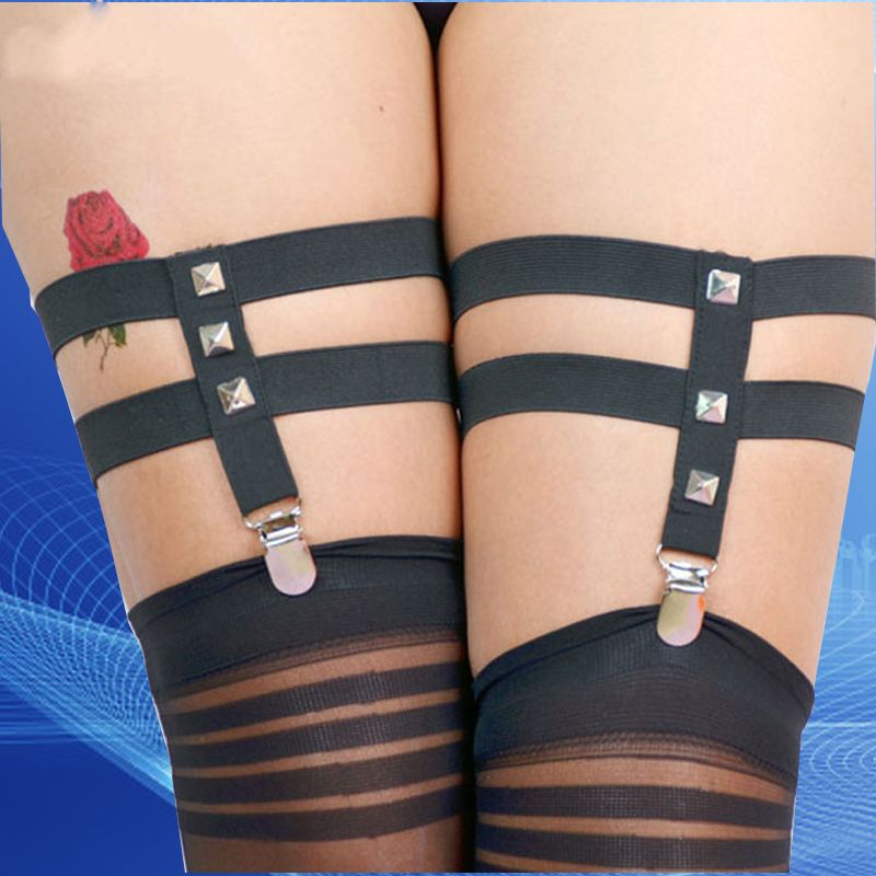 2017 2016 New Wholesale Rivet Wedding Garter Thigh High