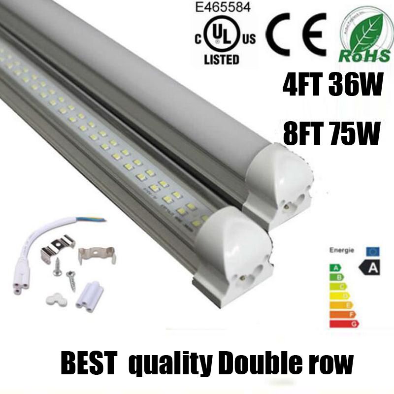 Best Quality T8 Integrated Double Row Led Tube 1.2m 240led 4ft 36w 48w