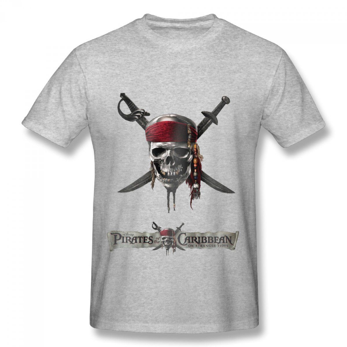Pirates of the Caribbean T Shirt Custom T-shirt Men's Cool Funny Cotton ...