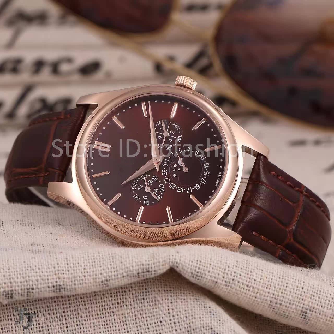 Brand New Top Luxury Automatic Mechanical Self Wind Watch Men Designer Dial Leather Strap Brand Dress Chronometer Moon Phase Clock 5629.jpg