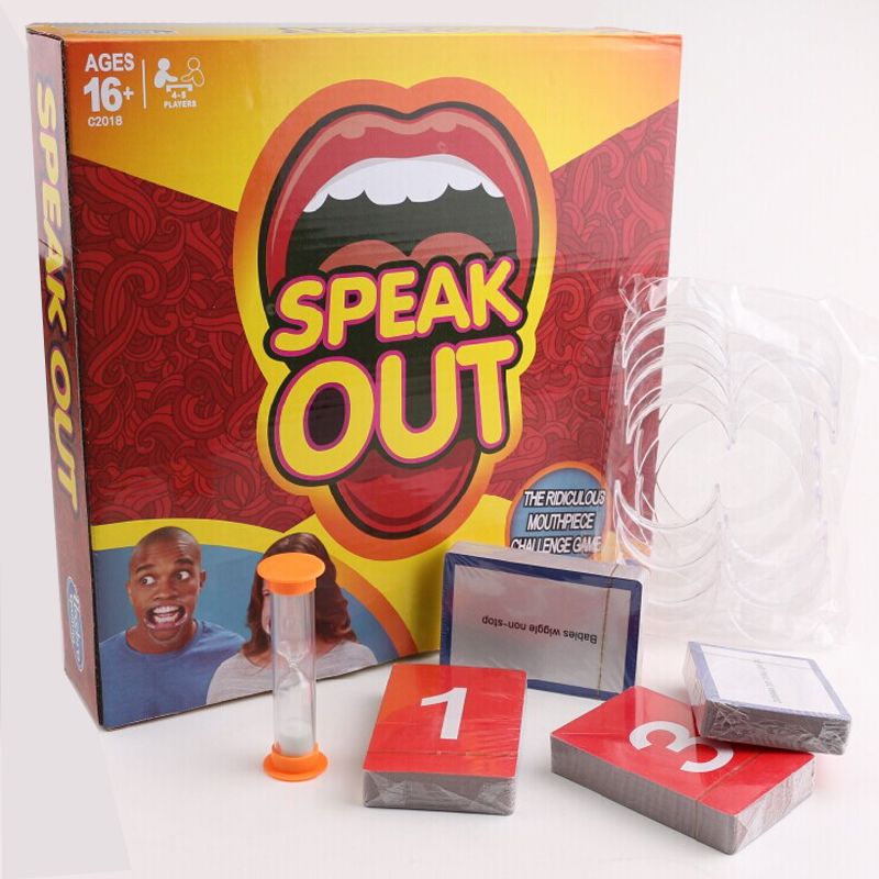 Speak Out Board Game Mouthpiece Mouth Hasbro Interesting Party Family Challenge Games Christmas