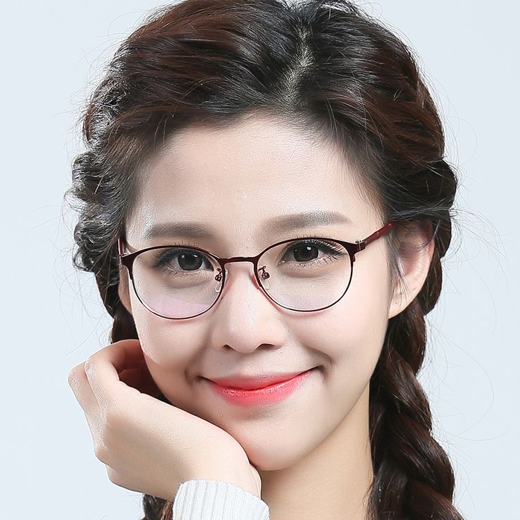 New Retro Large Round Metal Glass Frame Steel Myopic Glasses Full Frame
