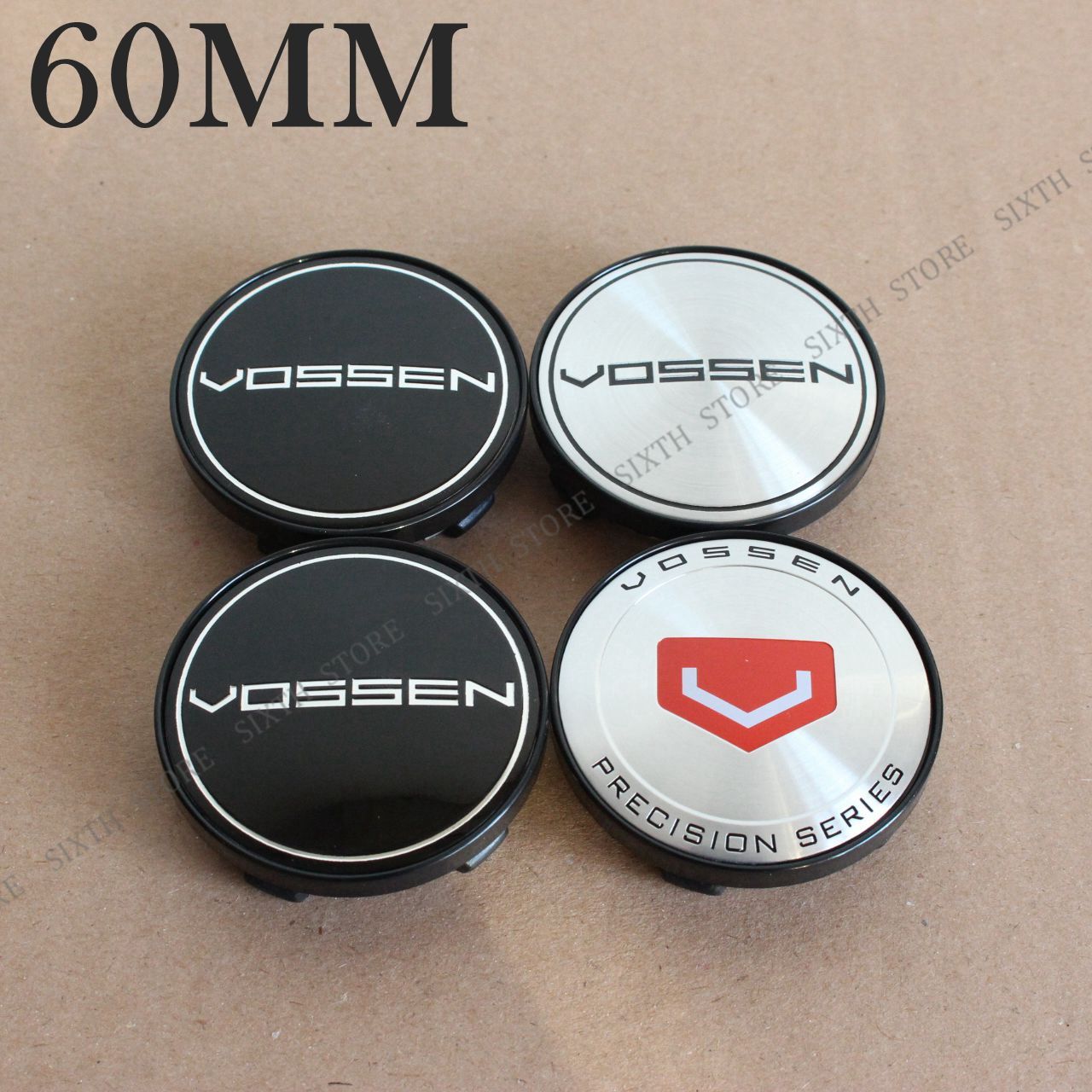 2018 Kom Power 60mm Wheel Cap Vossen Emblem Sticker Wheel Center Caps