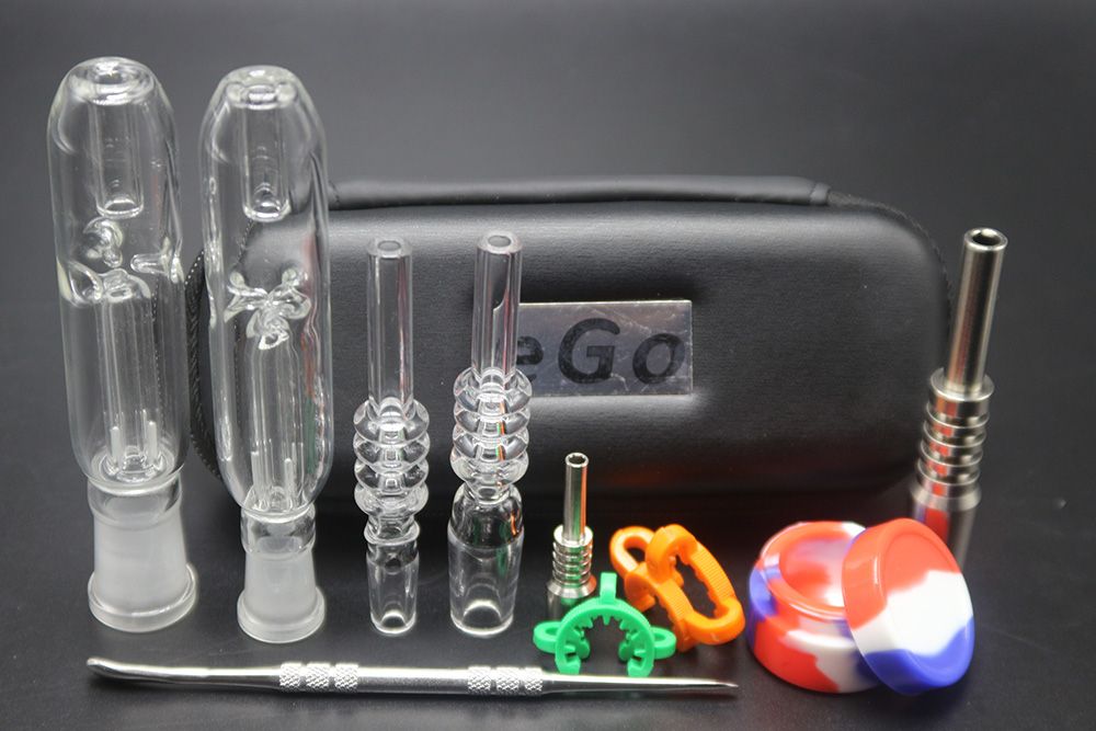 2017 Wholesale Nectar Collector Dab Clean Glass Pipe With Silicone Jar 10mm 14mm Domeless