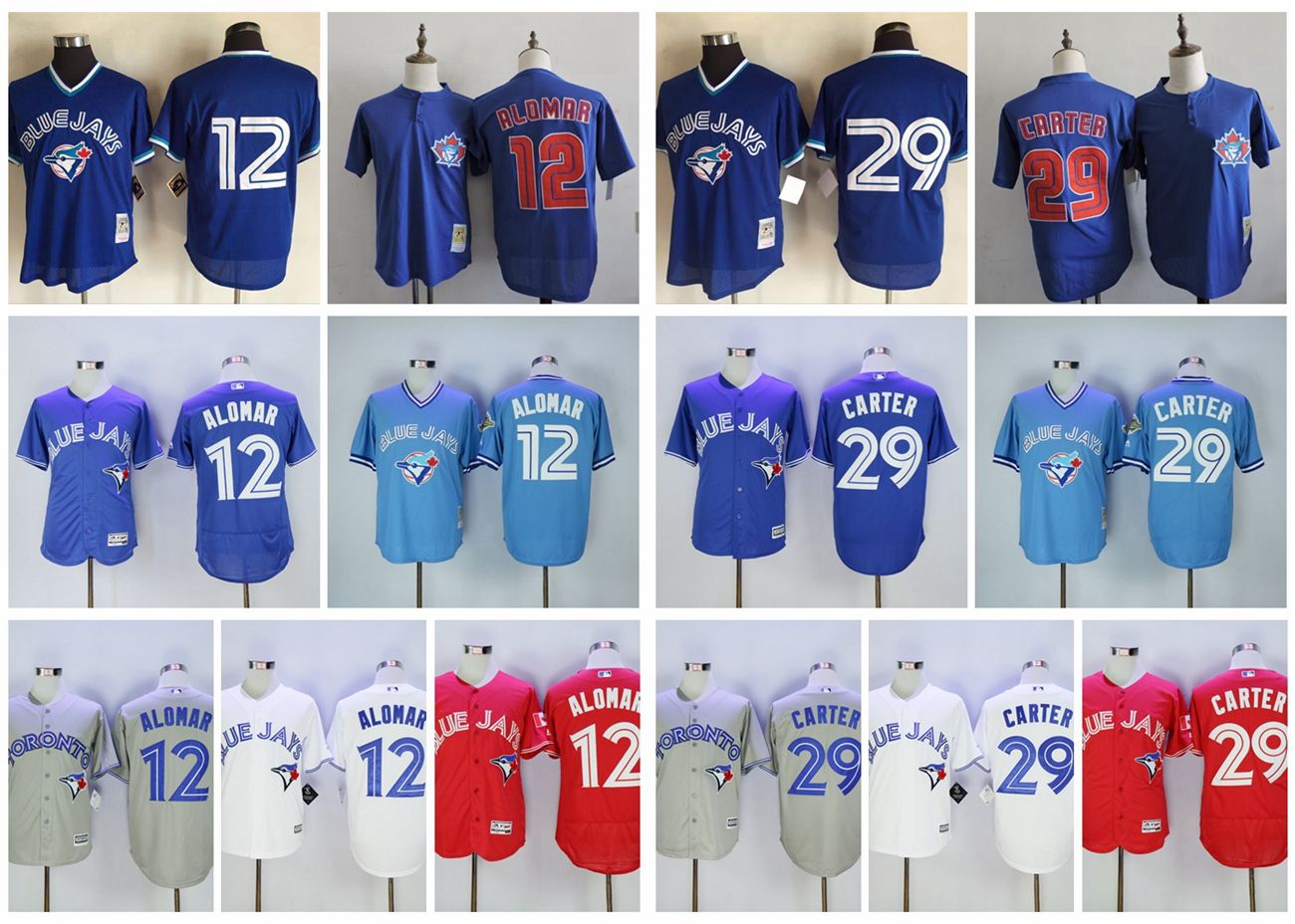 2017 Toronto Blue Jays Retro Baseball Jerseys Retired Player Cool Base