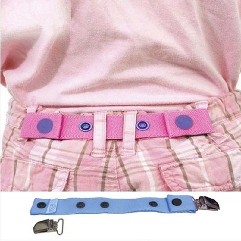 2017 Children Trousers Adjustable Waist Belt Clips Kids Pants Waistband