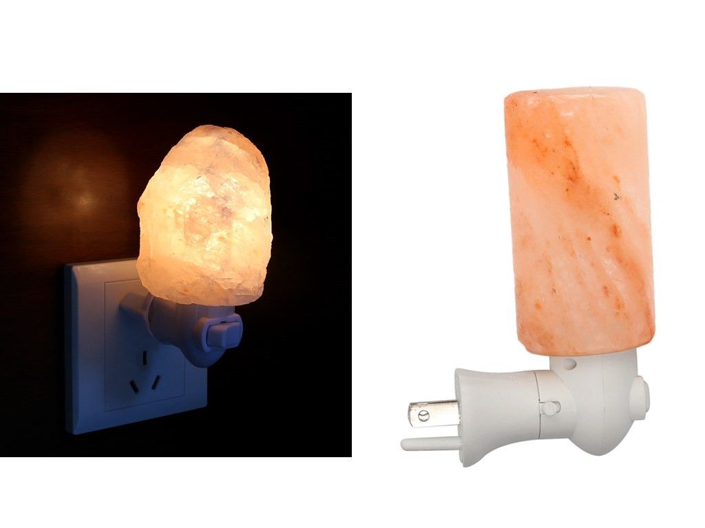 2017 New Natural Himalayan Salt Led Night Light Decorative Air Purifier Wall Lamps Cylinder ...