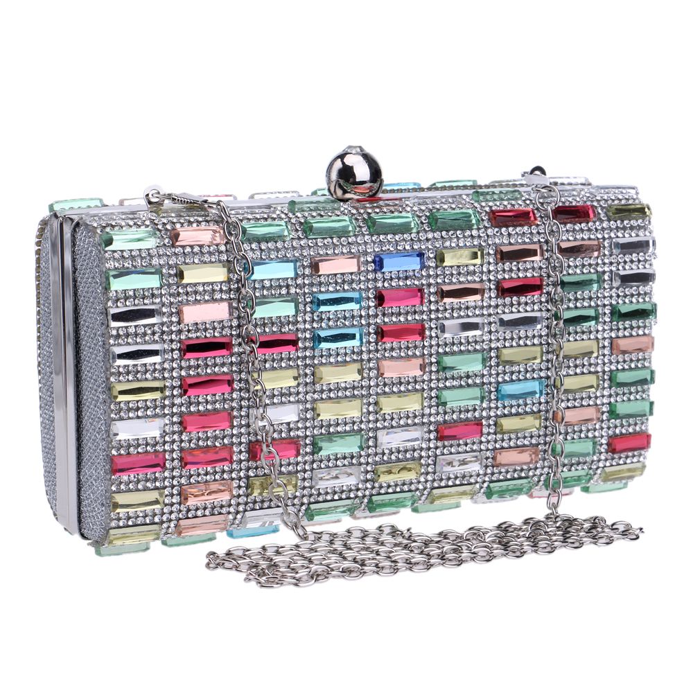 Wholesale Colorful Rhinestones Evening Bags Diamonds Clutches Evening