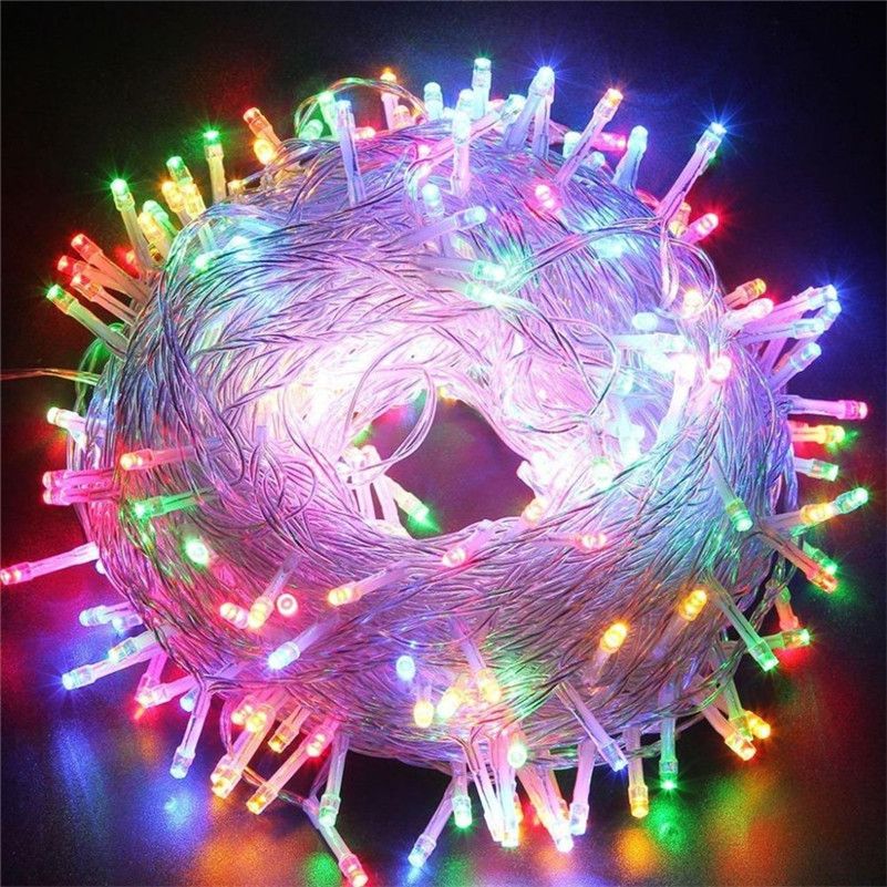 50m 400 Led Chain Fairy String Lights Purple Pink Multicolor Warm White Red Yellow Blue 110v
