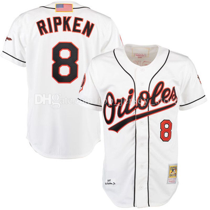 2017 Men'S 2001 Baltimore Orioles Throwback Baseball Jerseys Cal Ripken