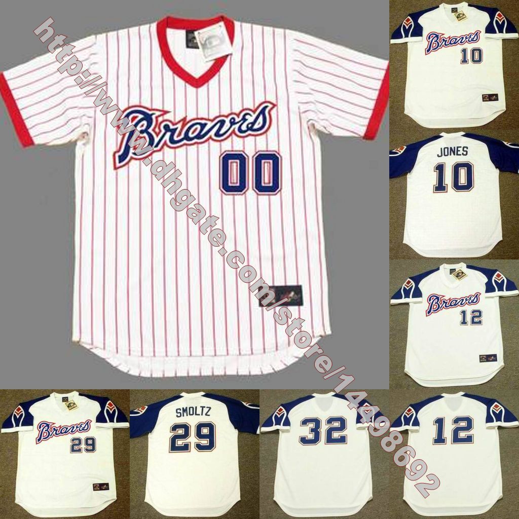 2017 Men'S Women Youth Atlanta Braves 10 Chipper Jones 12 Dusty Baker 29 John Smoltz 32 Earl