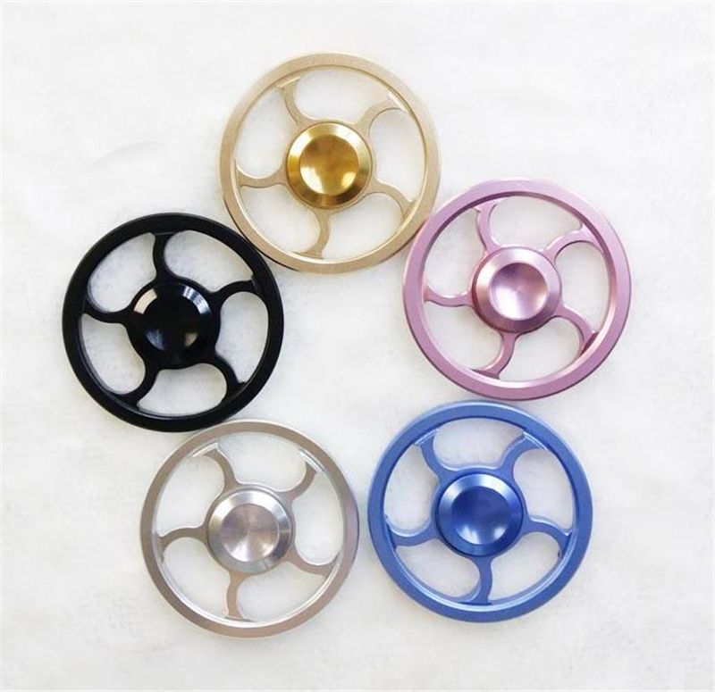 Steering Wheel Hand Spinner Aluminium Alloy Fidget Spinner Round Wheel