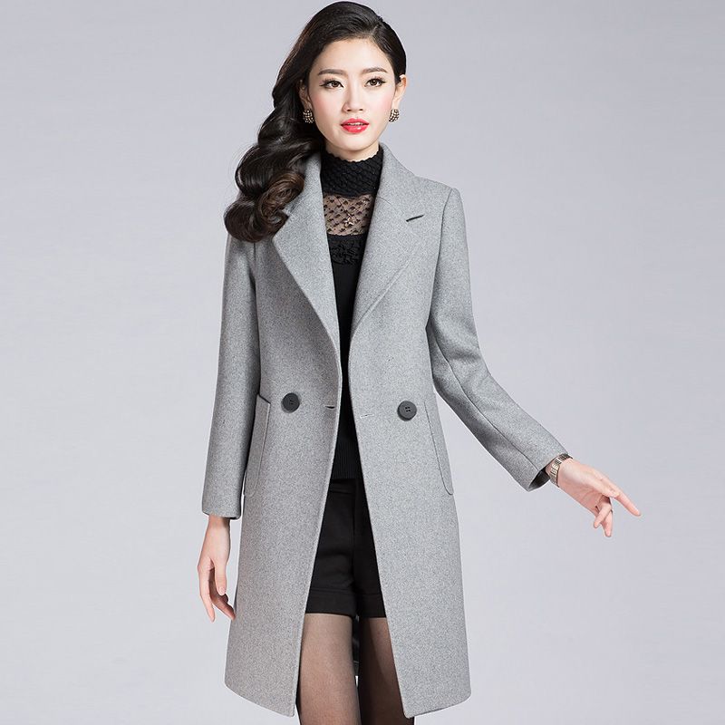 Ladies Classic Wool Coats Han Coats