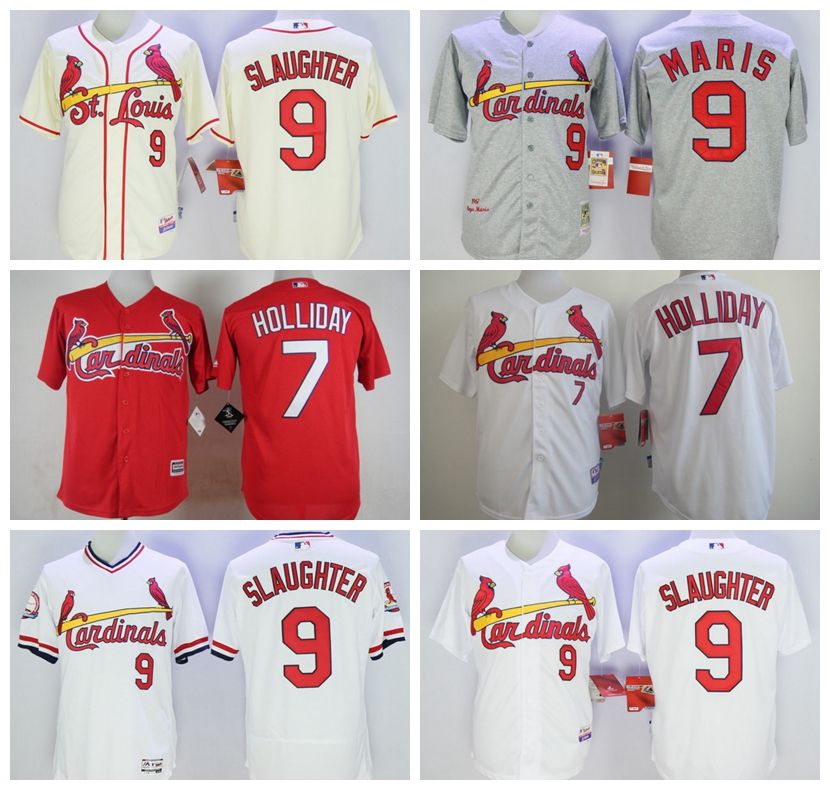2017 Top Men's St. Louis Cardinals Jersey 7 Matt Holliday 9 Roger Maris