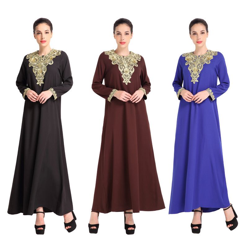 2018 Hot Sale Malaysia Turc Abaya Clothes Turkey Muslim Women Embroidery Dress Pictures Islamic ...