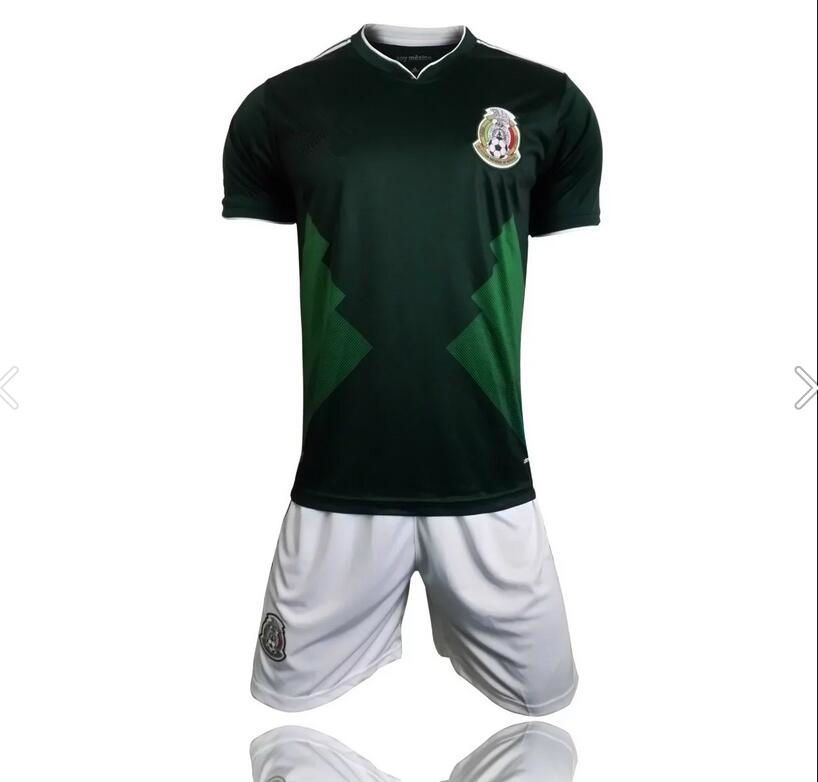 2017 2017 2018 Mexico National Team Home Green Jersey Kit Mens Mexico