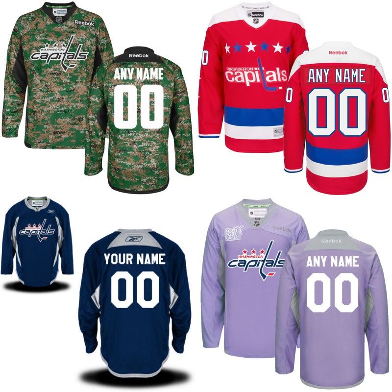 Washington Capitals Jersey Men's Personalized Customized Jerseys With Any Name And Any Number